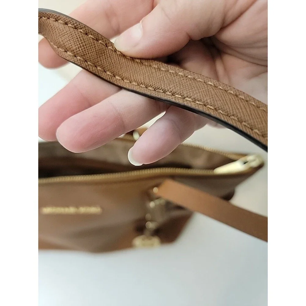 Michael Kors Tote Bag Jet Set Saffiano Leather Luggage Brown